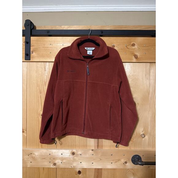 Columbia Men’s Full Zip Fleece Rust Orange Size M - Picture 1 of 3